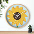 Sunflower Stitches Wall Clock
